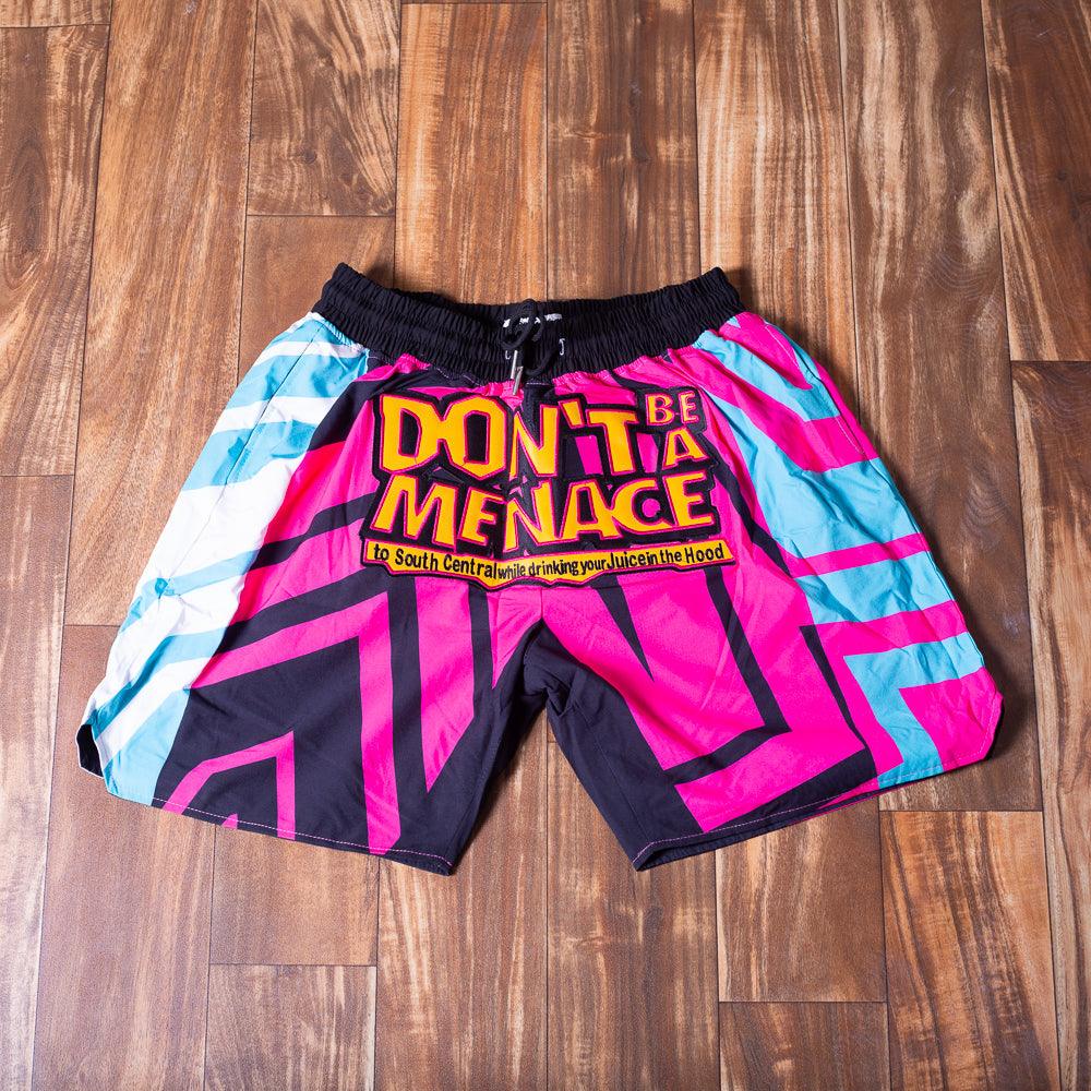 DONT BE A MENACE POOL SHORTS (PINK)