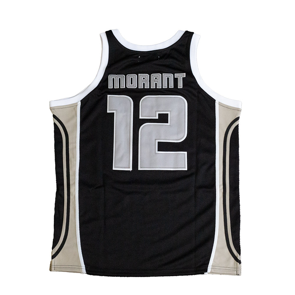 JA MORANT ALTERNATE GRAY/BLACK HIGH SCHOOL BASKETBALL JERSEY GREY - Allstarelite.com