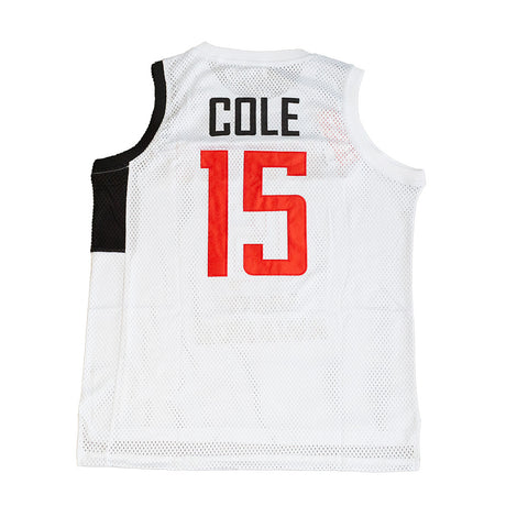 JCOLE INTERNATIONAL BASKETBALL JERSEY WHITE - Allstarelite.com