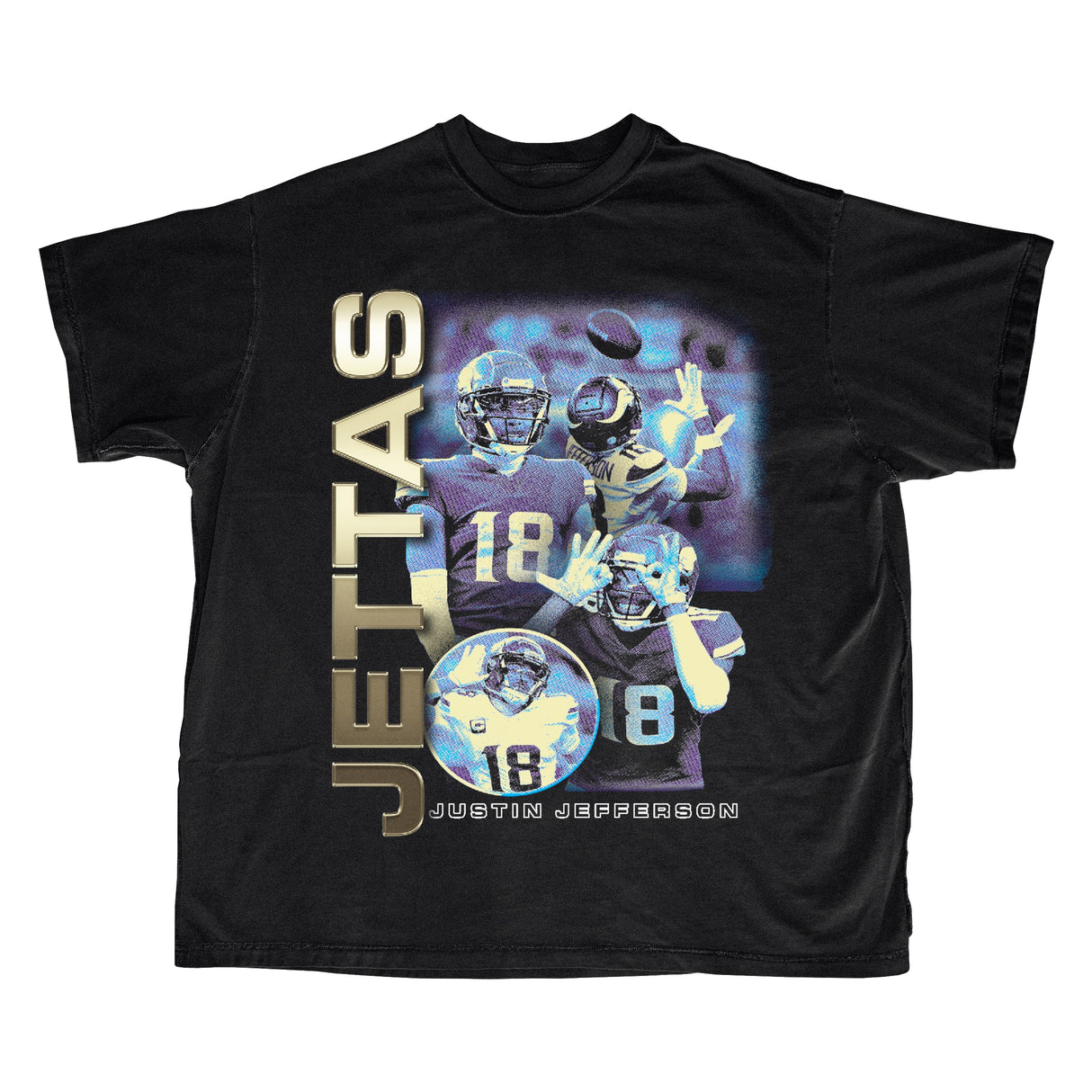 JUSTIN JEFFERSON BOOTLEG T-SHIRT (BLACK)