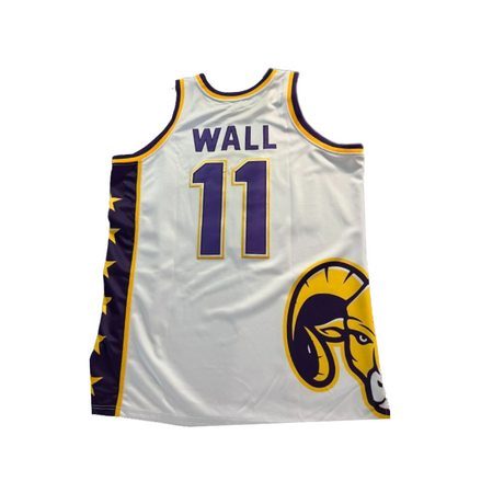 JOHN WALL ALTERNATE WHITE/GOLD HIGH SCHOOL BASKETBALL JERSEY - Allstarelite.com