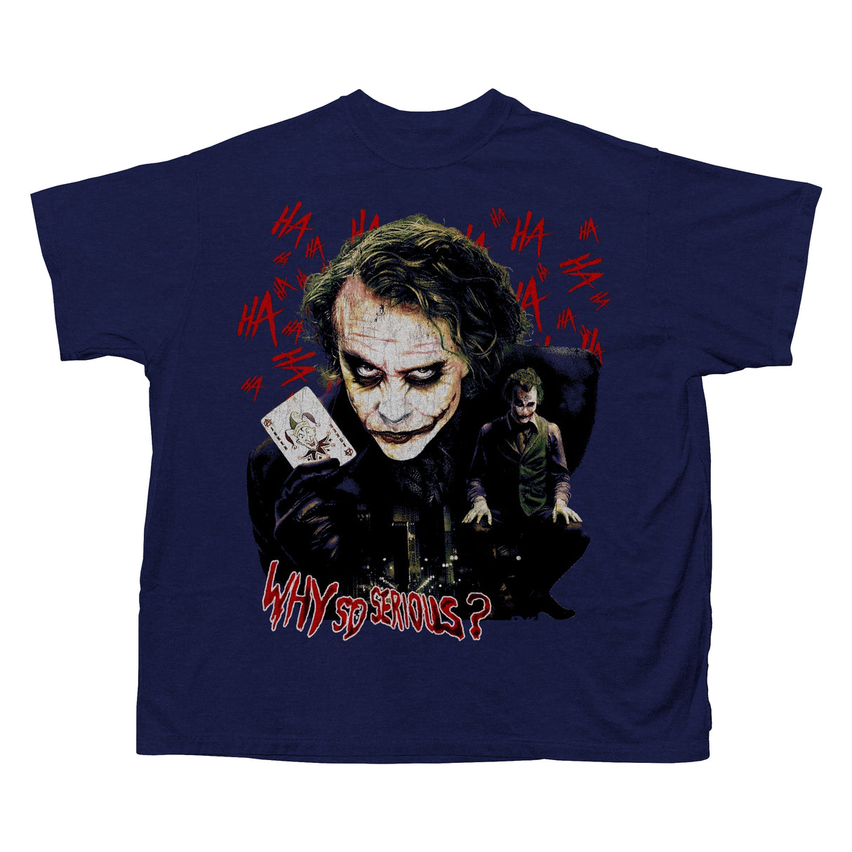 JOKER "WHY SO SERIOUS" T-SHIRT (NAVY)