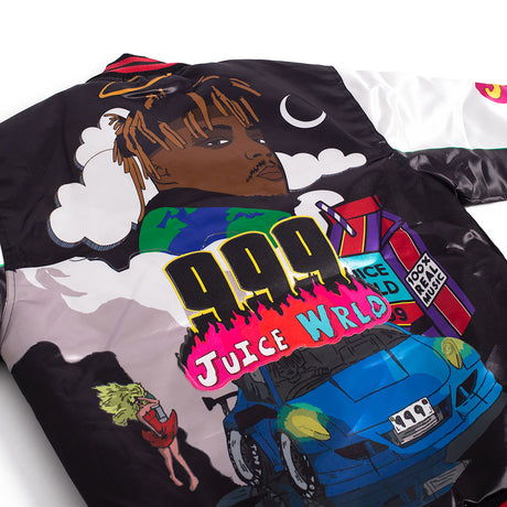 JUICEWRLD YOUTH SATIN JACKET BLACK/RED - Allstarelite.com