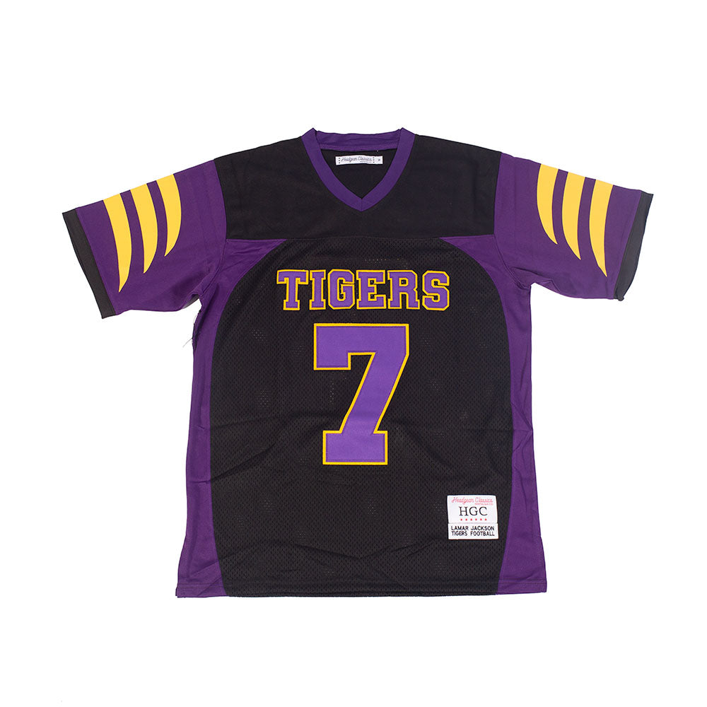 LAMAR JACKSON YOUTH BLACK HIGH SCHOOL FOOTBALL JERSEY - Allstarelite.com