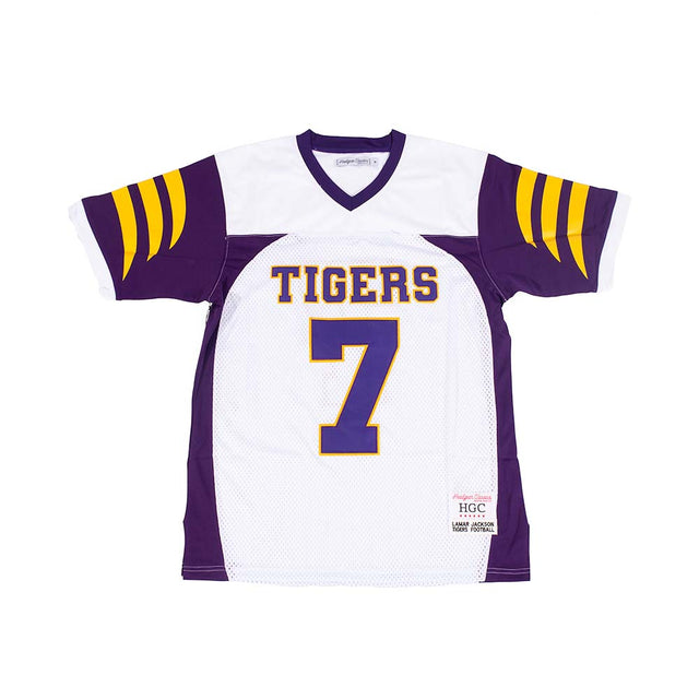 LAMAR JACKSON YOUTH WHITE HIGH SCHOOL FOOTBALL JERSEY - Allstarelite.com