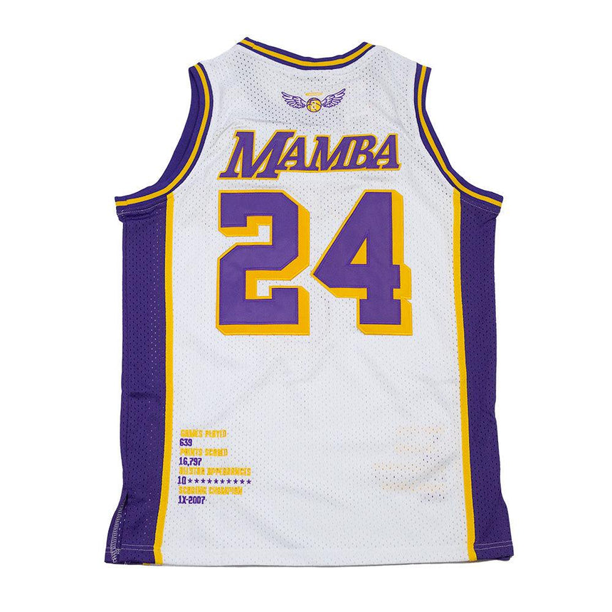 YOUTH LEGEND MAMBA BASKETBALL JERSEY (WHITE/PURPLE)