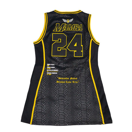 LEGEND MAMBA BLACK AND YELLOW JERSEY DRESS - Allstarelite.com