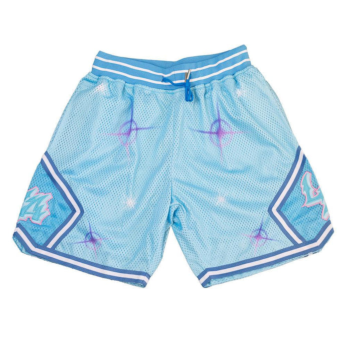 Crenshaw Mamba Shorts S / Teal - Custom Designed Basketball Shorts by All Star Elite