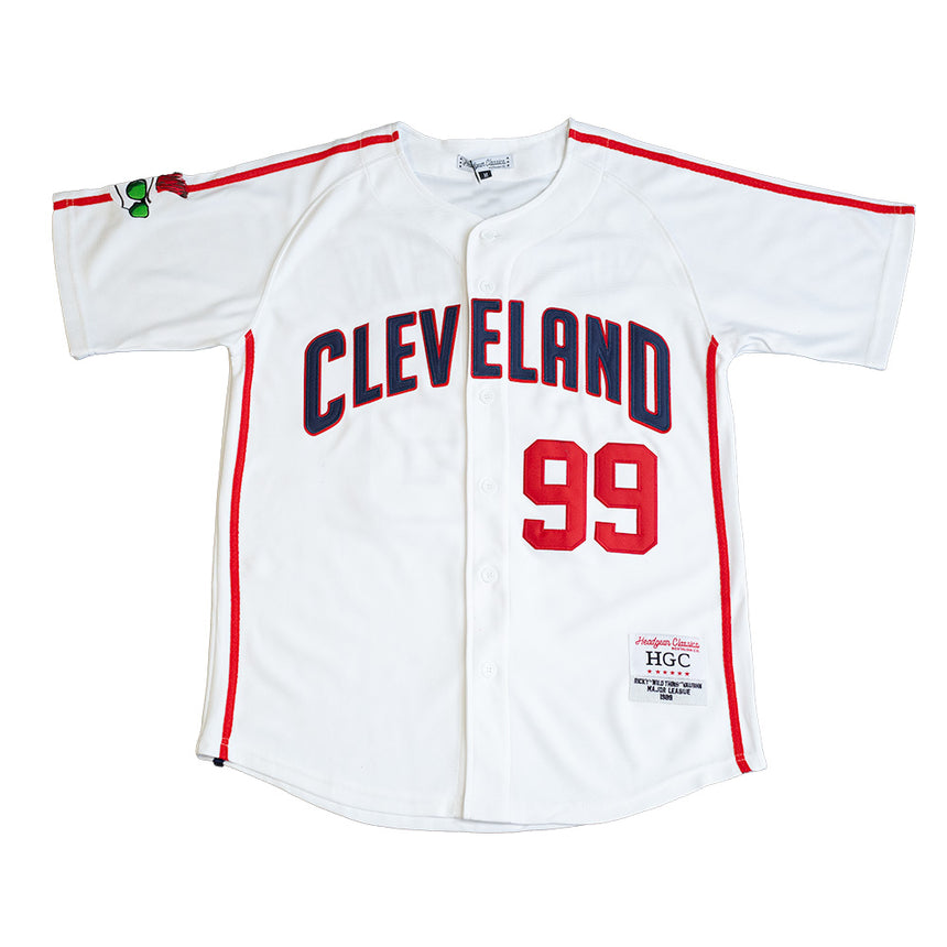 MAJOR LEAGUE RICKY VAUGHN YOUTH BAKSETBALL JERSEY WHITE XS - Allstarelite.com