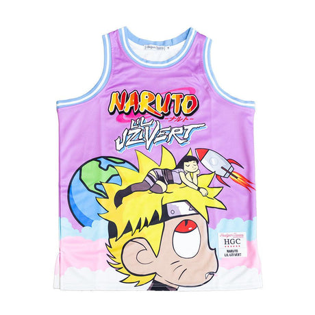 NARUTO X UZI VERT BASKETBALL JERSEY (LAVENDER) - Allstarelite.com