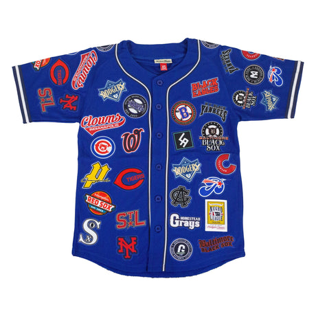 NERGO LEAGUE COLLAGE BUTTOM DOWN BASEBALL JERSEY - Allstarelite.com