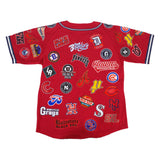 NERGO LEAGUE COLLAGE BUTTOM DOWN BASEBALL JERSEY - Allstarelite.com