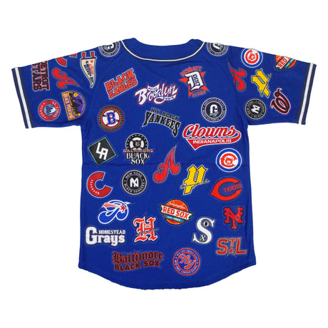 NERGO LEAGUE COLLAGE BUTTOM DOWN BASEBALL JERSEY - Allstarelite.com