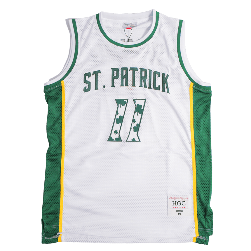 ST. PATRICK KYRIE IRVING CLOVER YOUTH BASKETBALL JERSEY - Allstarelite.com