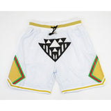 TISA STRIPED BASKETBALL SHORTS WHITE