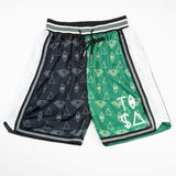 TISA MONOGRAM BASKETBALL SHORTS GREEN/BLACK