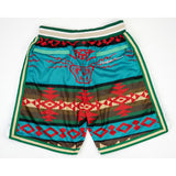 TISA TRIBAL BASKETBALL SHORTS TEAL