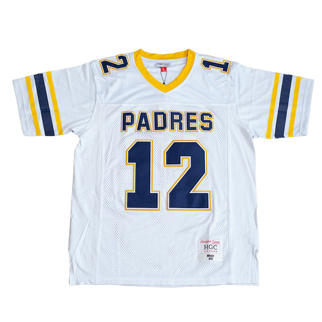 TOM BRADY PADRES WHITE HIGH SCHOOL FOOTBALL JERSEY WHITE - Allstarelite.com