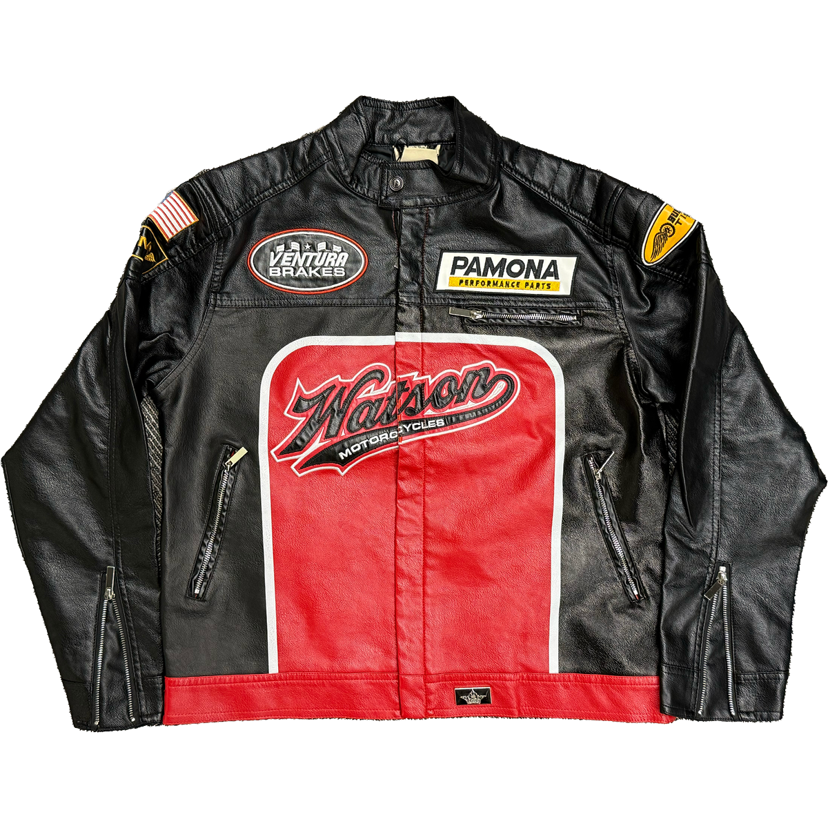 WATSON MOTORCYCLES MOTO JACKET (BLACK/ORANGE)