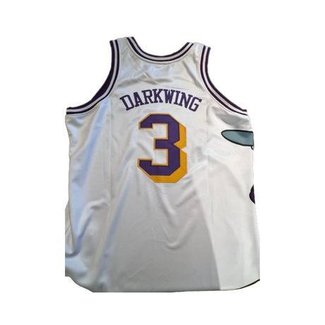 WHITE LOS ANGELES DARKWING DUCK BASKETBALL JERSEY - Allstarelite.com