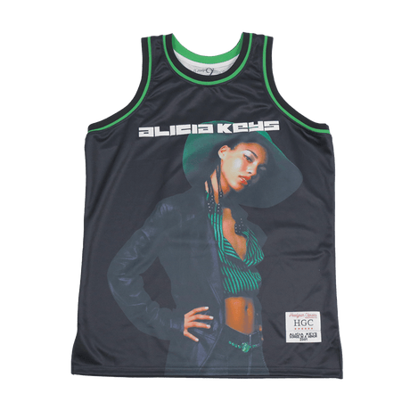 ALICIA KEYS BLACK BASKETBALL JERSEY BLACK - Allstarelite.com