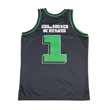 ALICIA KEYS BLACK BASKETBALL JERSEY BLACK - Allstarelite.com