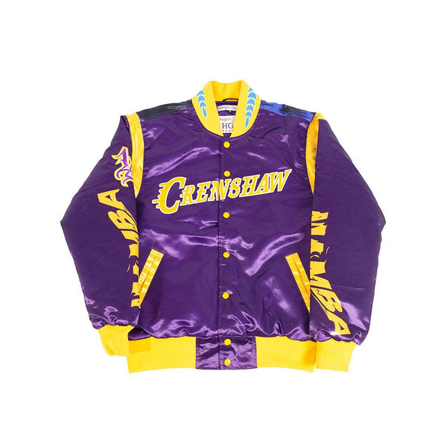 ALT KOBE CRENSHAW YOUTH SATIN JACKET PURPLE - Allstarelite.com