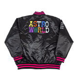 ASTRO WORLD BLACK SATIN JACKET - Allstarelite.com