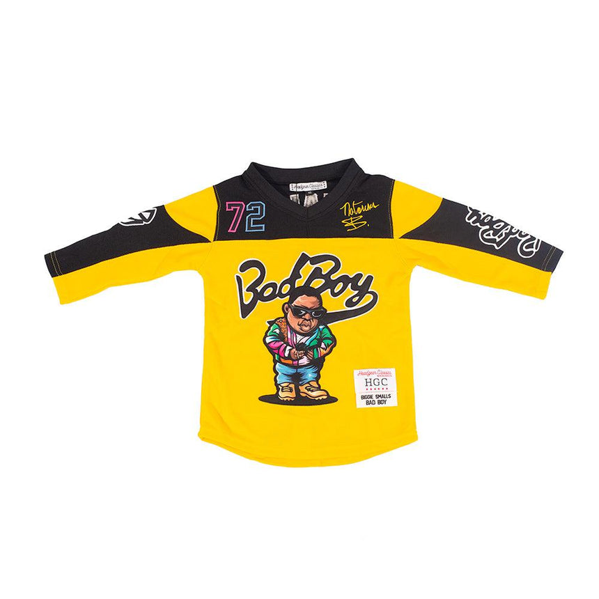 Bad Boy Biggie Smalls Youth Hockey Jersey Yellow - Allstarelite.com