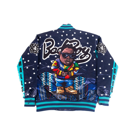 BADBOY NIGHTLIFE SATIN JACKET BLACK/BLUE - Allstarelite.com