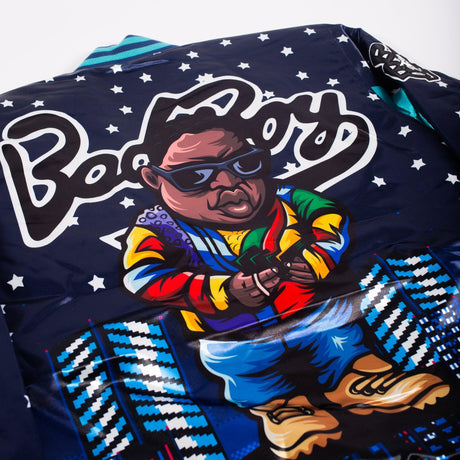 BADBOY NIGHTLIFE SATIN JACKET BLACK/BLUE - Allstarelite.com