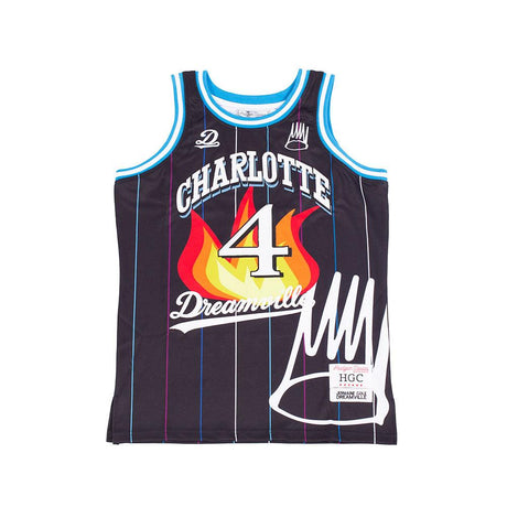 BLACK CHARLOTTE DREAMVILLE BASKETBALL JERSEY - Allstarelite.com