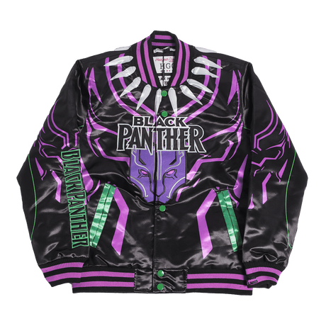 BLACK PANTHER SATIN JACKET BLACK - Allstarelite.com