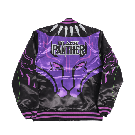 BLACK PANTHER SATIN JACKET BLACK - Allstarelite.com