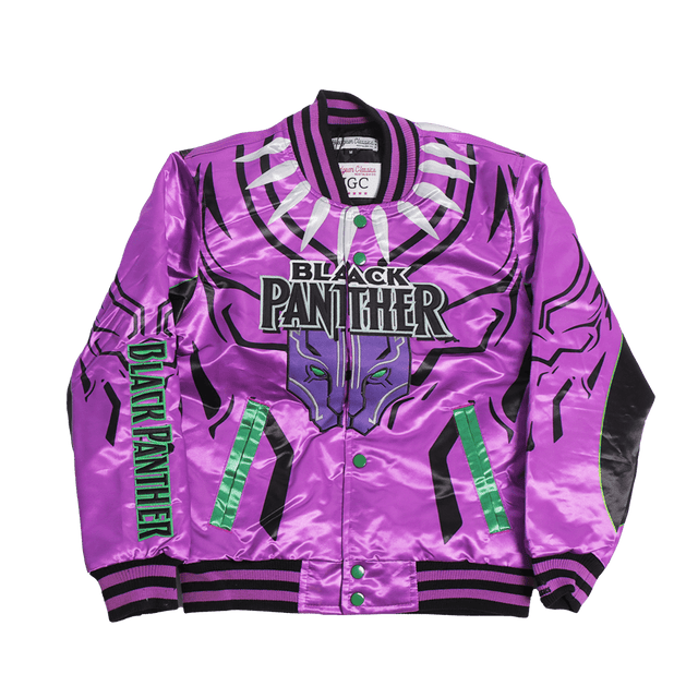 BLACK PANTHER SATIN JACKET PURPLE - Allstarelite.com