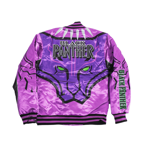 BLACK PANTHER SATIN JACKET PURPLE - Allstarelite.com