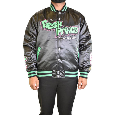 Black The Fresh Prince of Bel-Air Jazzy Jeff Satin Jacket - Allstarelite.com