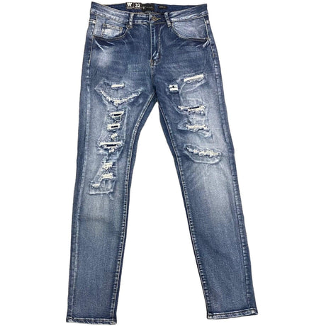 BLUE WASH SKINNY FIT JEANS - Allstarelite.com