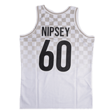 BOOGIE NIPSEY HUSSLE WHITE BASKETBALL JERSEY - Allstarelite.com