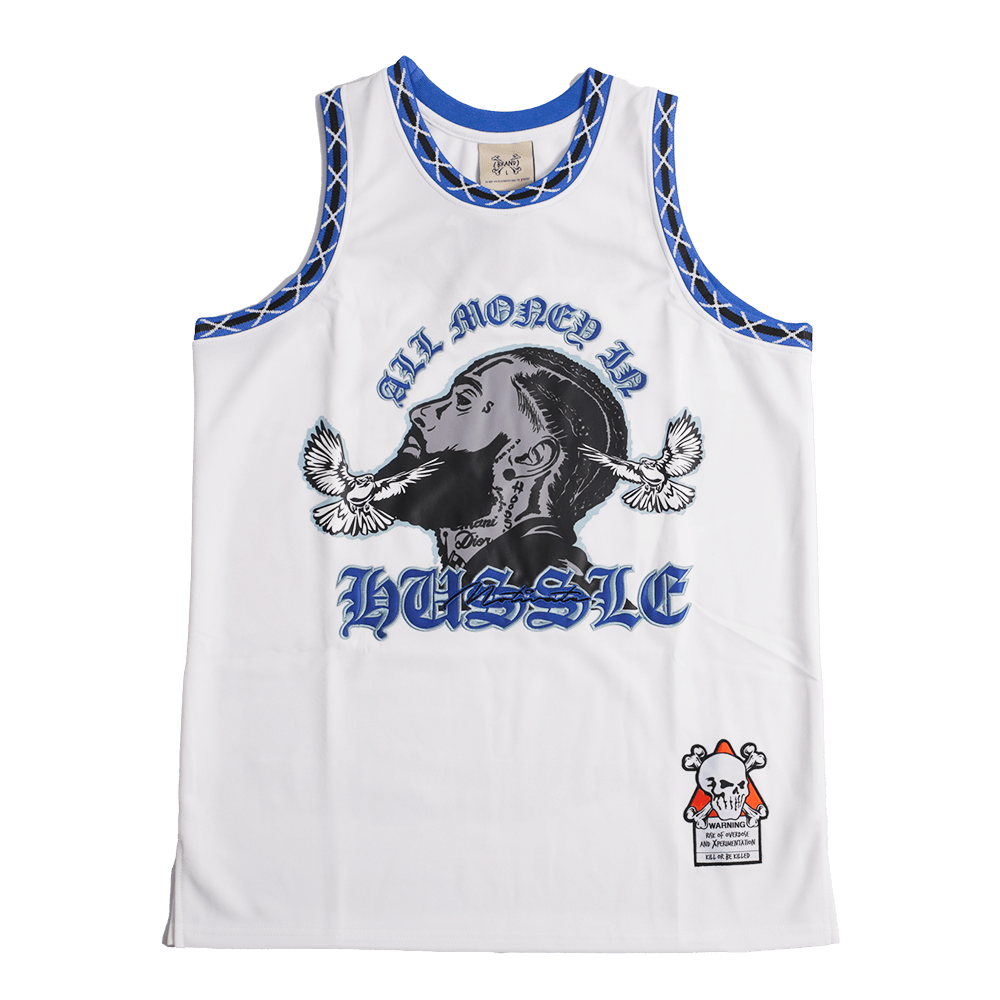 BRAND X ALL MONEY IN YOUTH WHITE BASKETBALL JERSEY - Allstarelite.com