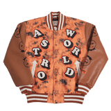 BRAND X ASTRO WORLD BROWN YOUTH VARSITY JACKET - Allstarelite.com