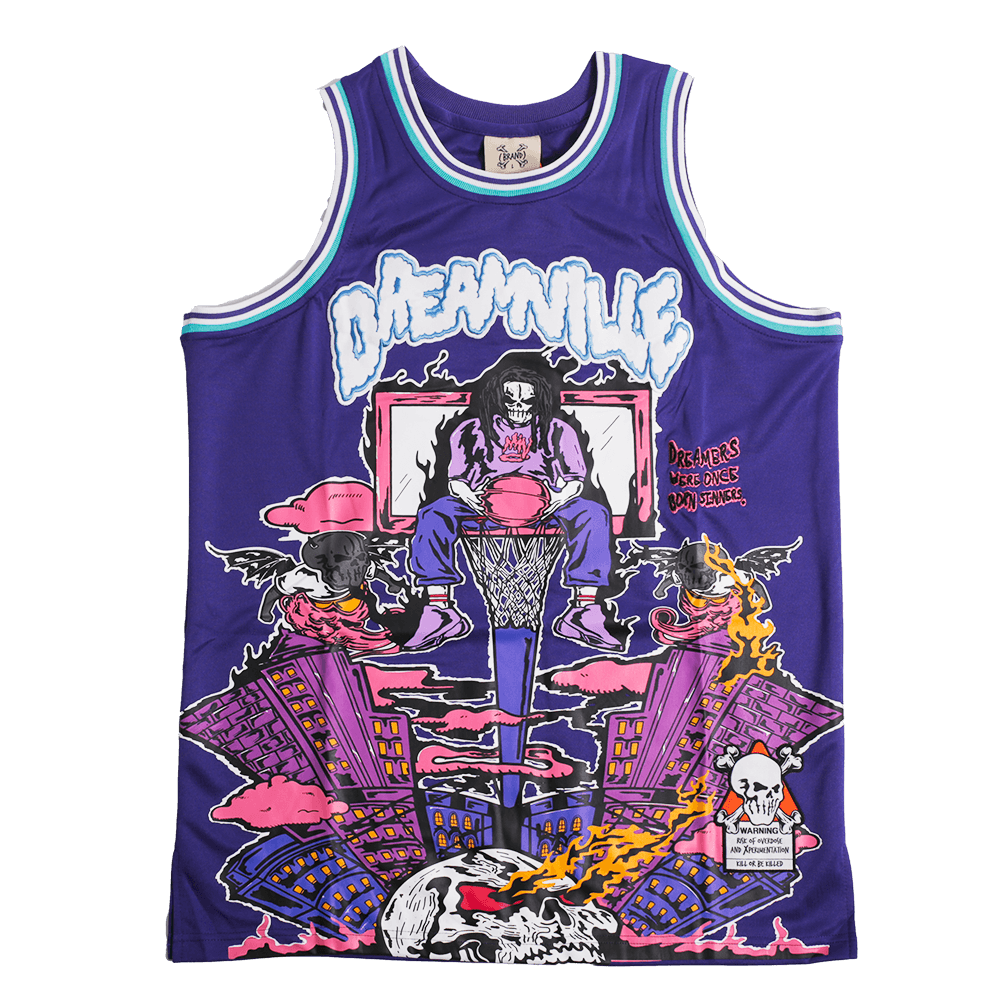 BRAND X DREAMVILLE YOUTH PURPLE BASKETBALL JERSEY - Allstarelite.com