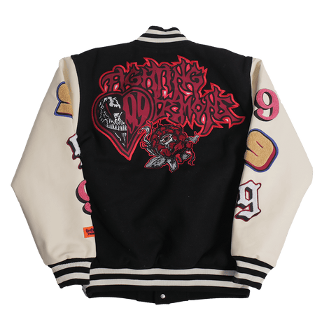 BRAND X JUICE WRLD FIGHTING DEMONS VARSITY JACKET - Allstarelite.com