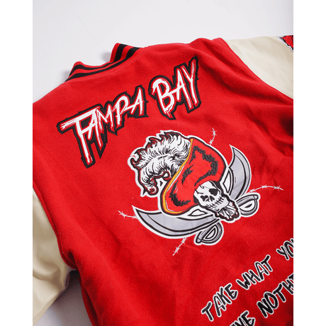 BRAND X PIRATE IN TAMPA YOUTH VARSITY JACKET - Allstarelite.com