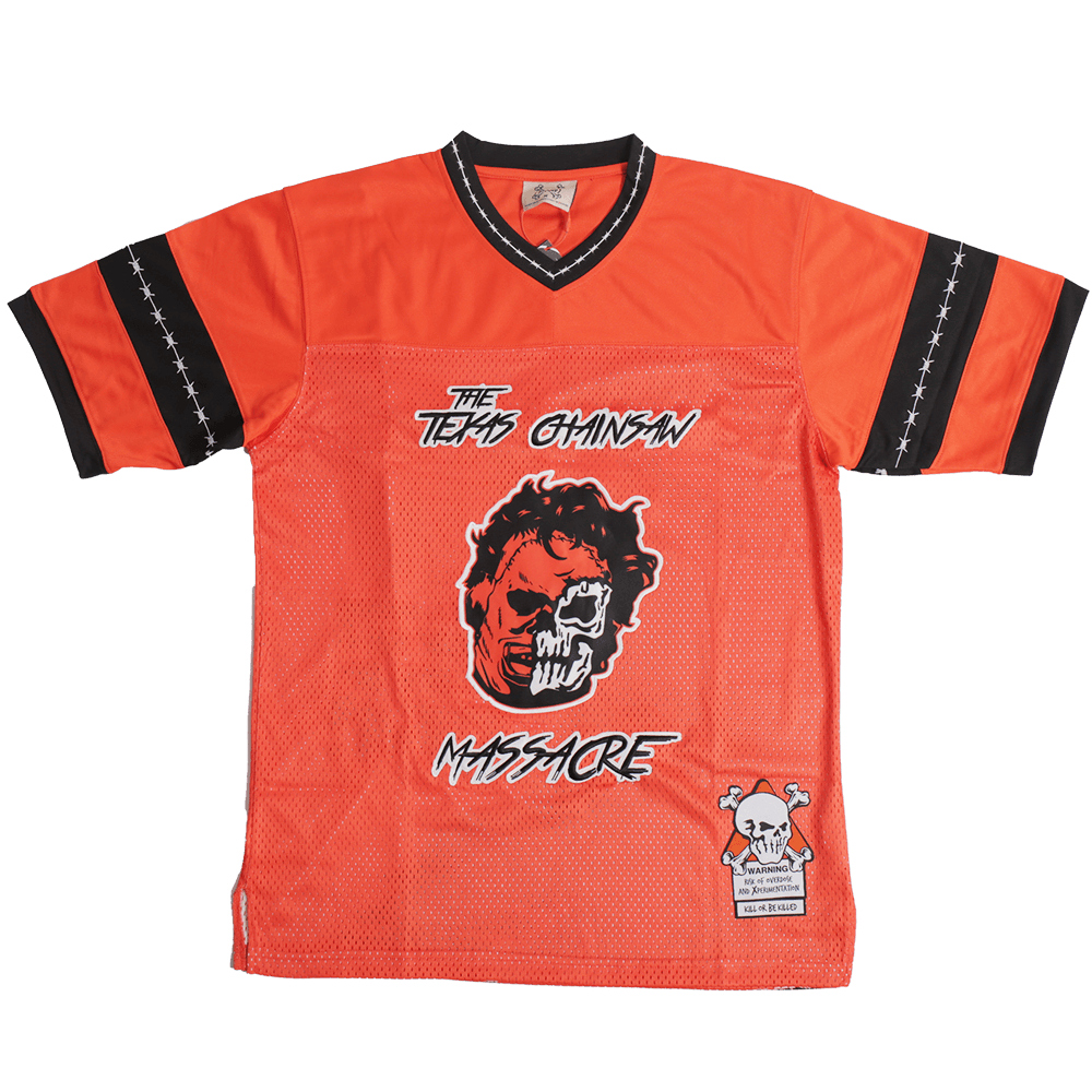 BRAND X TEXAS CHAINSAW MASSACRE LEATHERFACE YOUTH FOOTBALL JERSEY - Allstarelite.com