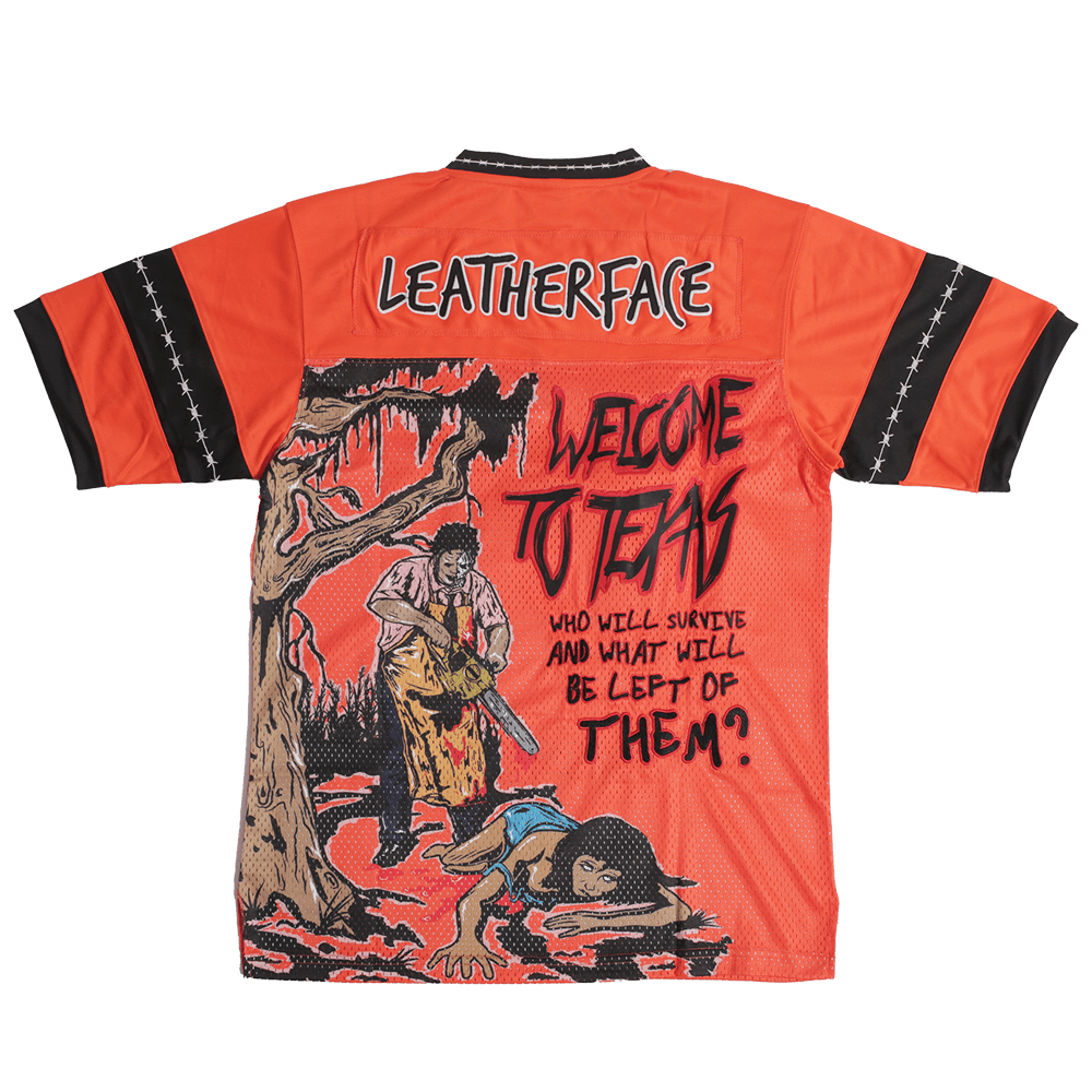 BRAND X TEXAS CHAINSAW MASSACRE LEATHERFACE YOUTH FOOTBALL JERSEY - Allstarelite.com