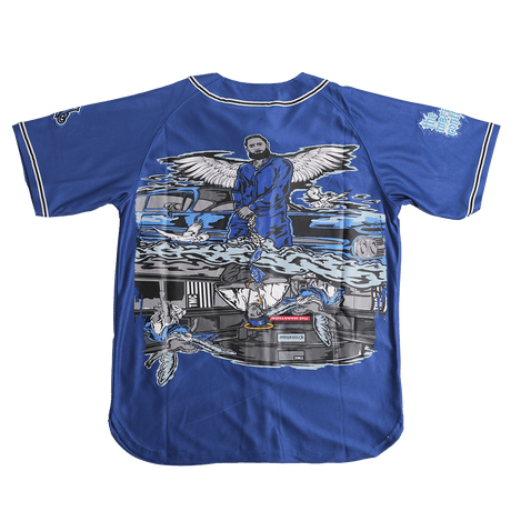 BRAND X THE MARATHON CONTINUES YOUTH ROYAL BASEBALL JERSEY - Allstarelite.com