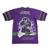 BRAND X WHY SO SERIOUS JOKER PURPLE YOUTH FOOTBALL JERSEY - Allstarelite.com