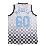 CRENSHAW CHECKER FLAG BASKETBALL JERSEY WHITE - Allstarelite.com