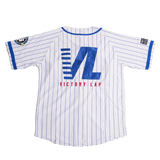 CRENSHAW PINSTRIPE BASEBALL JERSEY WHITE/BLUE - Allstarelite.com